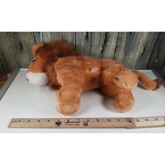 Free Standing Plush Lion Dakin Fun Farm Stuffed Animal Korea Vintage 1980 - Picture 9 of 9